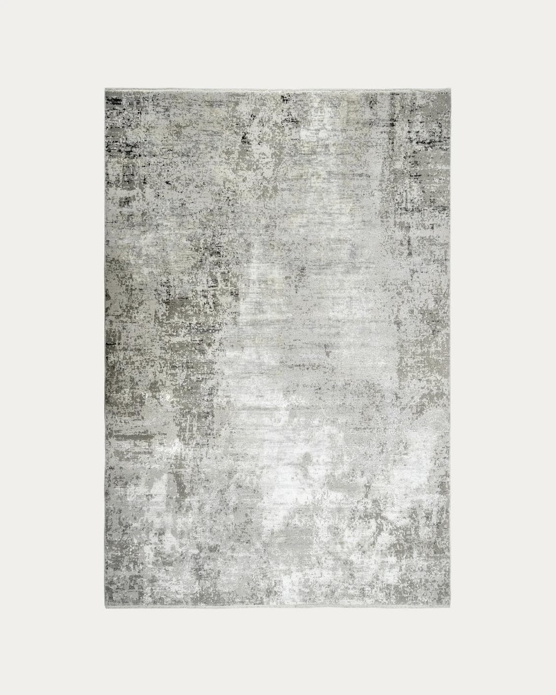 Jacob Ashton carpets in grey, silver and white, shown in a product top view as image 1