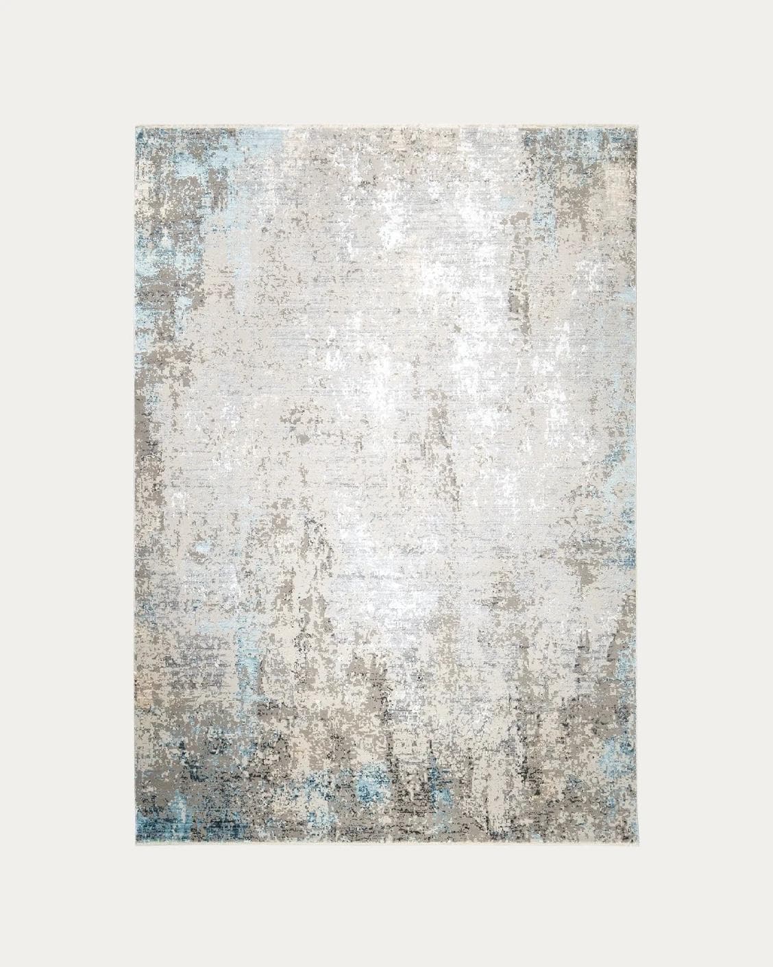Jacob Azure carpets in grey and blue, shown in a product top view as image 1