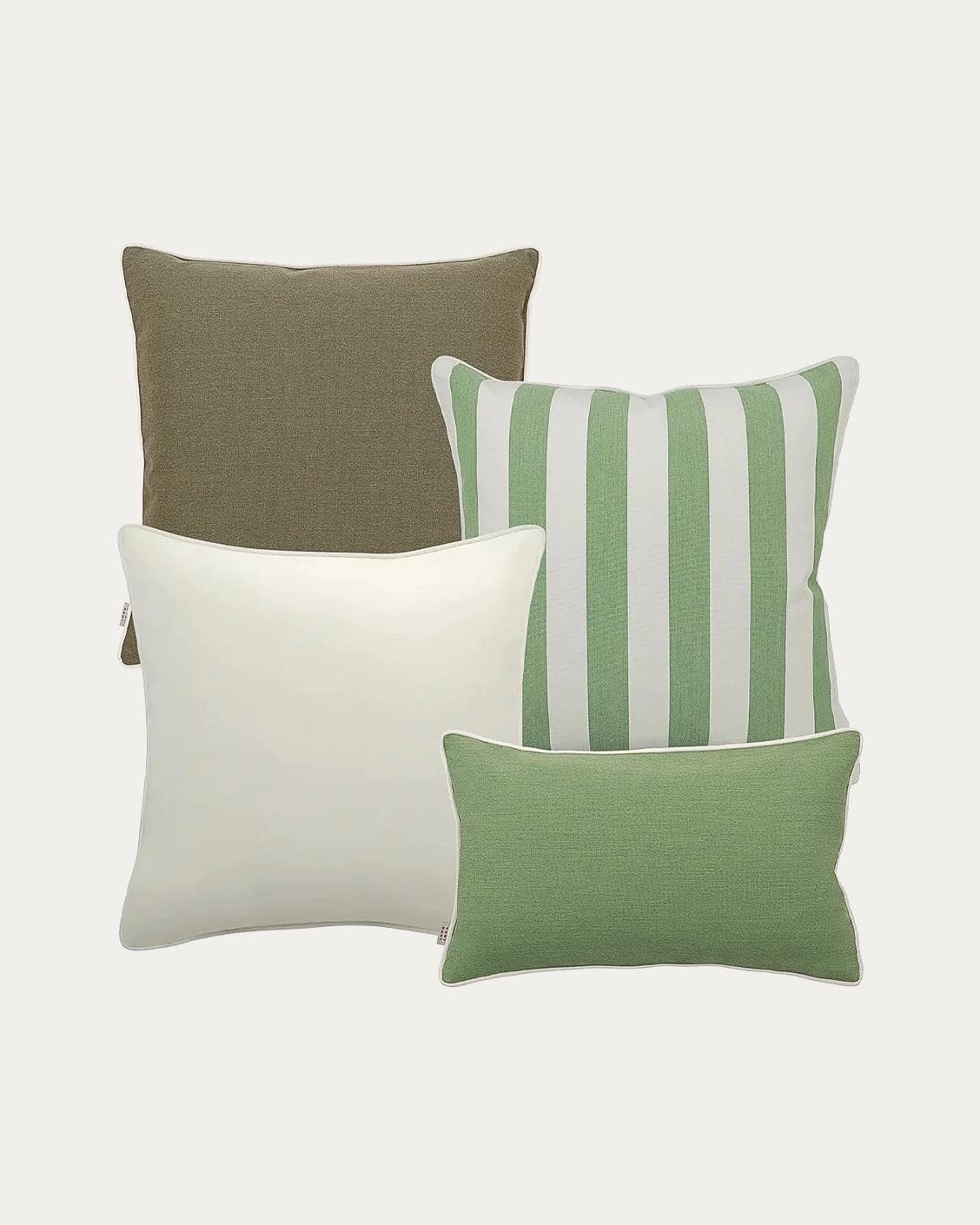 Jalena Bundle outdoor bundles in green and ivory, shown in a product as image 1