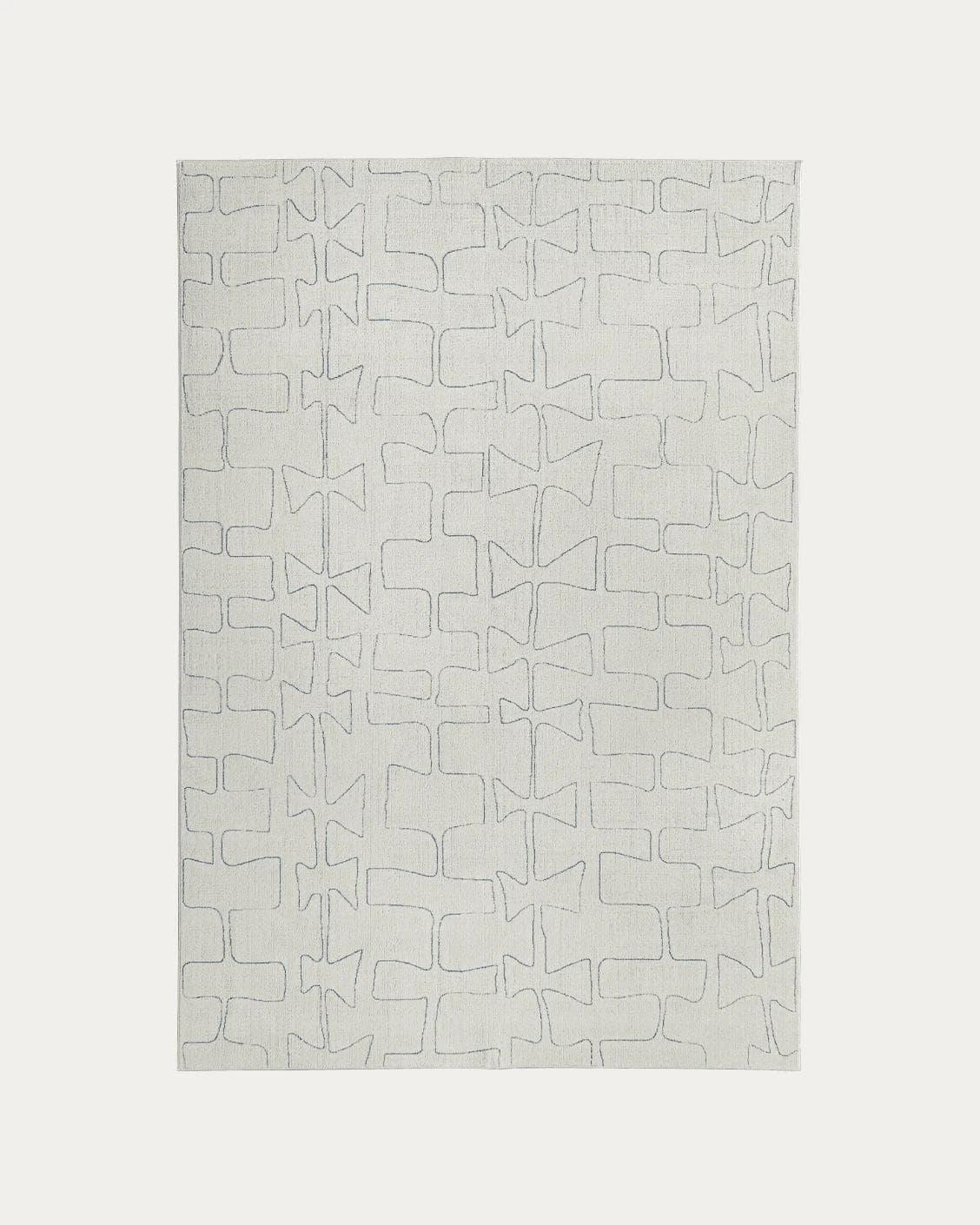 Jaxon Bianca carpets in ivory and charcoal, shown in a product top view as image 1