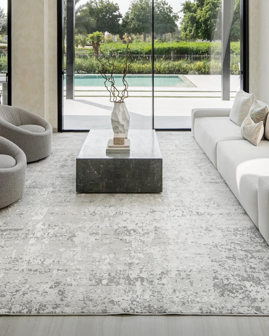 Jay Ashton Runners carpet in grey, shown in a lifestyle front view as image 6