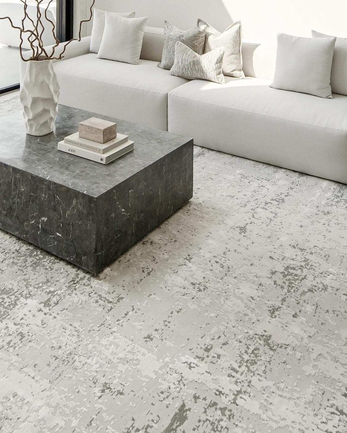 Jay Ashton Runners carpet in grey, shown in a lifestyle right view as image 7