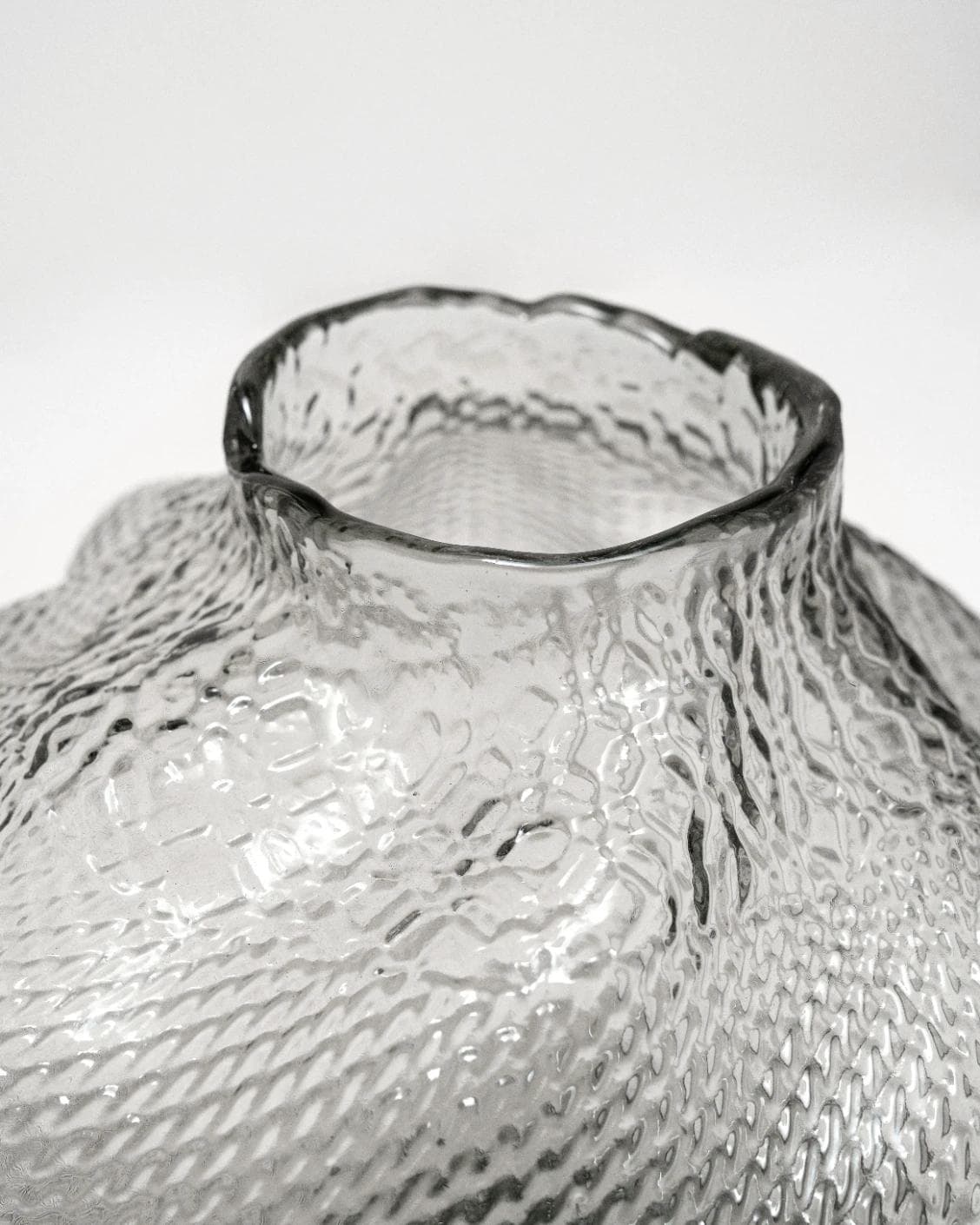 Jeremy Storms vases in grey, shown in a product close-up top view as image 6