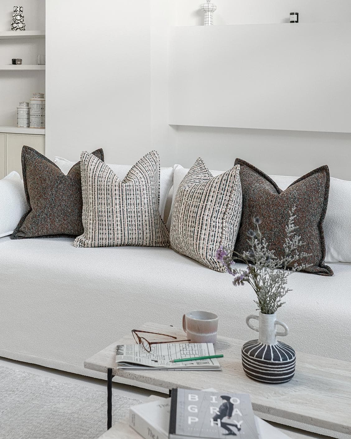 Joey Bundle cushion, shown in a lifestyle right view as image 2