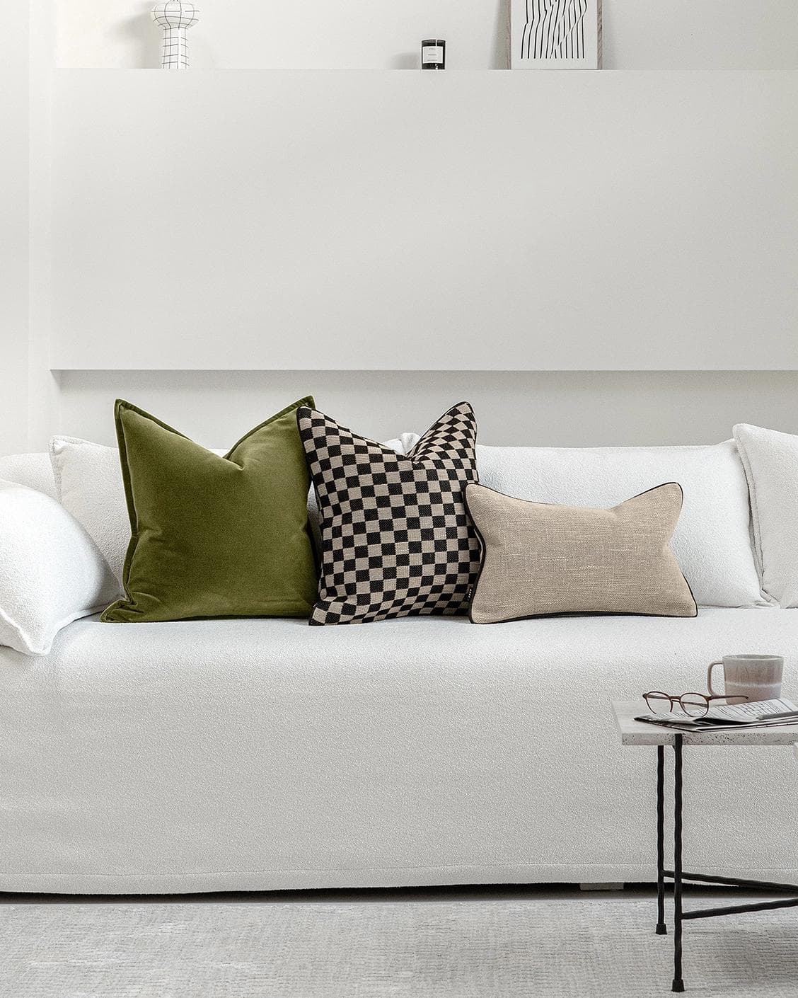 Judy Bundle cushion, shown in a lifestyle front view as image 4