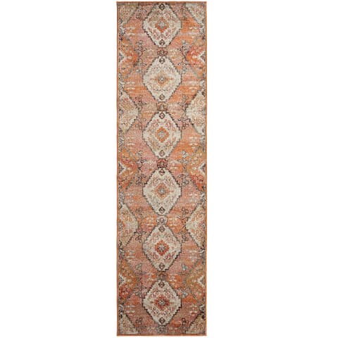 Julian Coral carpets in orange and rust, shown in a product top view as image 1