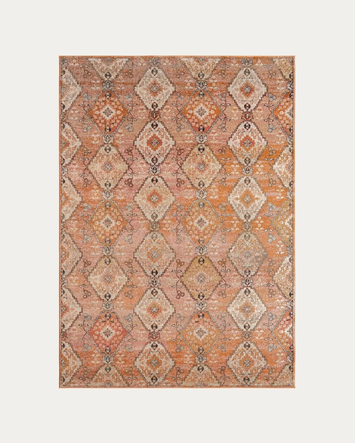Julian Coral carpets in orange and rust, shown in a product top view as image 1