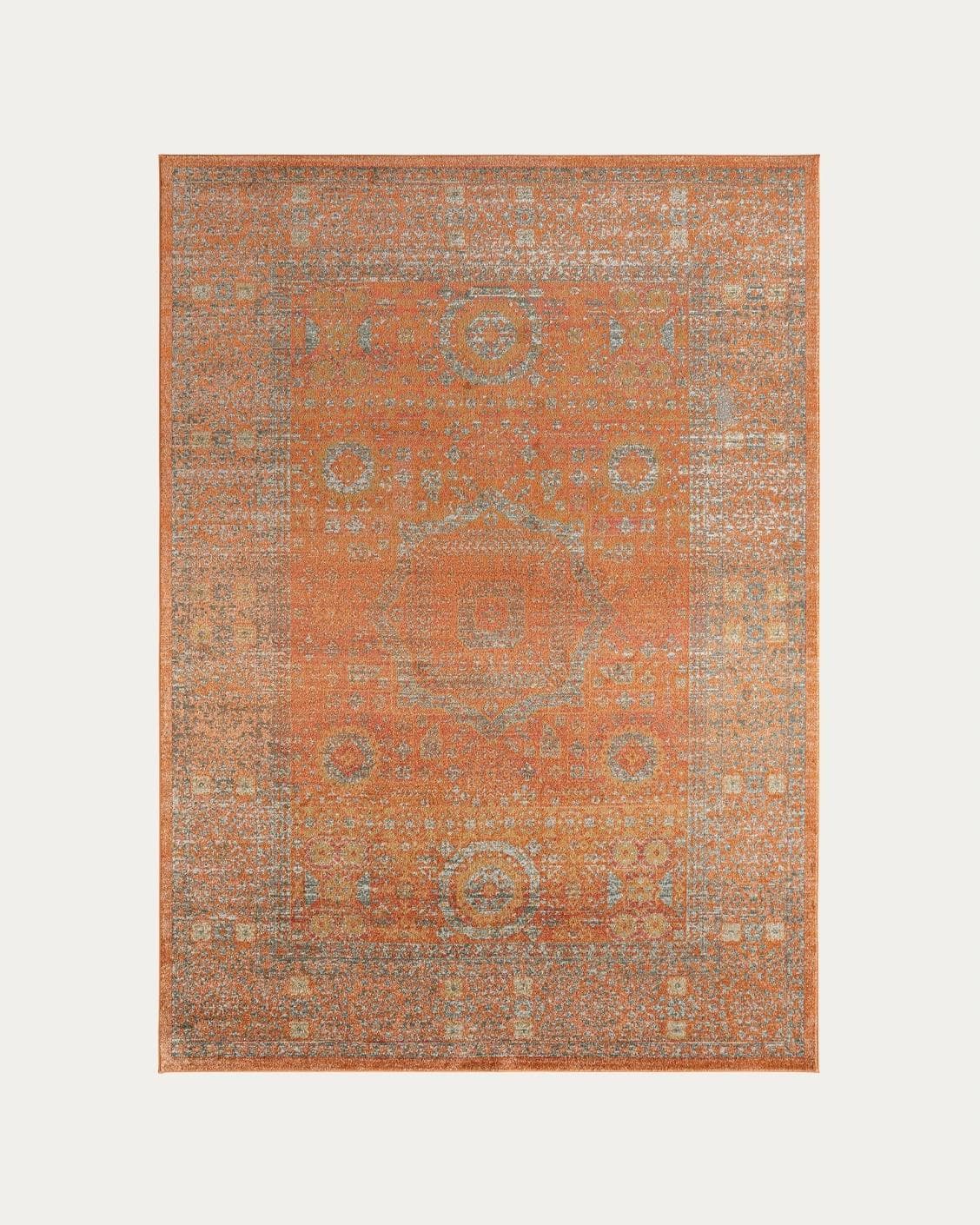 Julian Rust carpets in orange, shown in a product top view as image 1