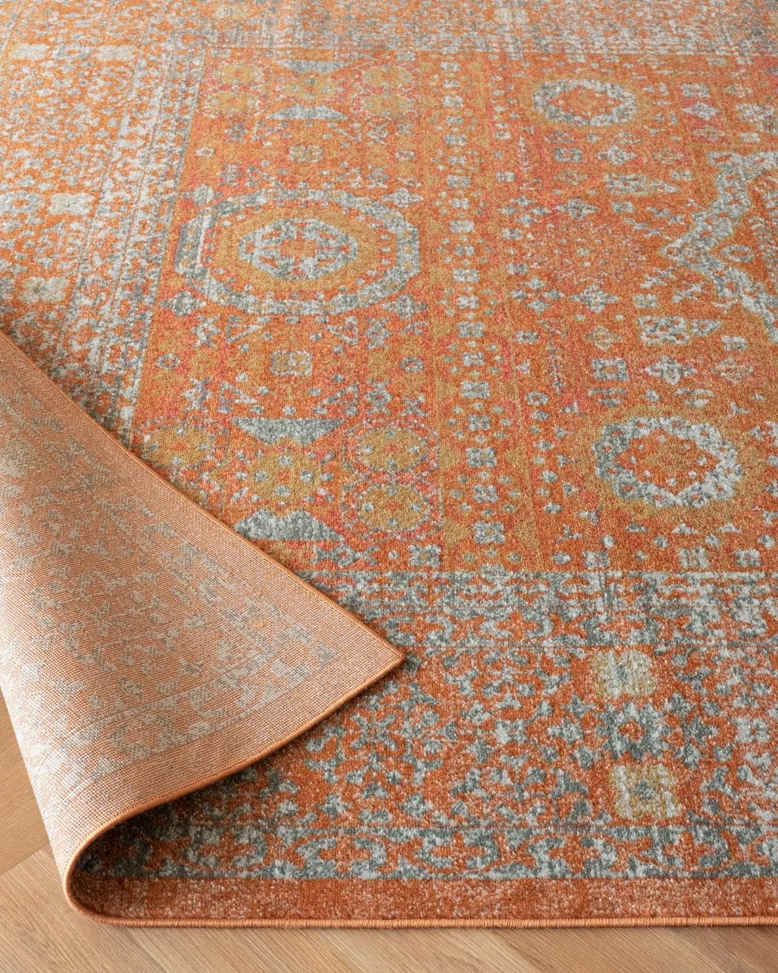 Julian Rust Runners carpet in orange, shown in a product close-up as image 10