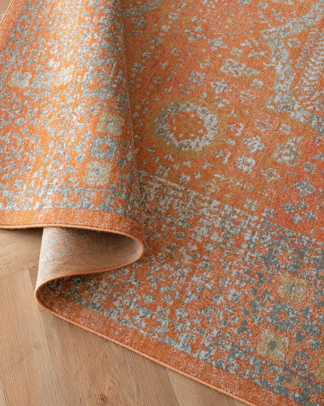 Julian Rust Runners carpet in orange, shown in a product top view as image 12