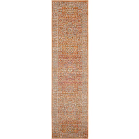 Julian Rust carpets in orange, shown in a product top view as image 1