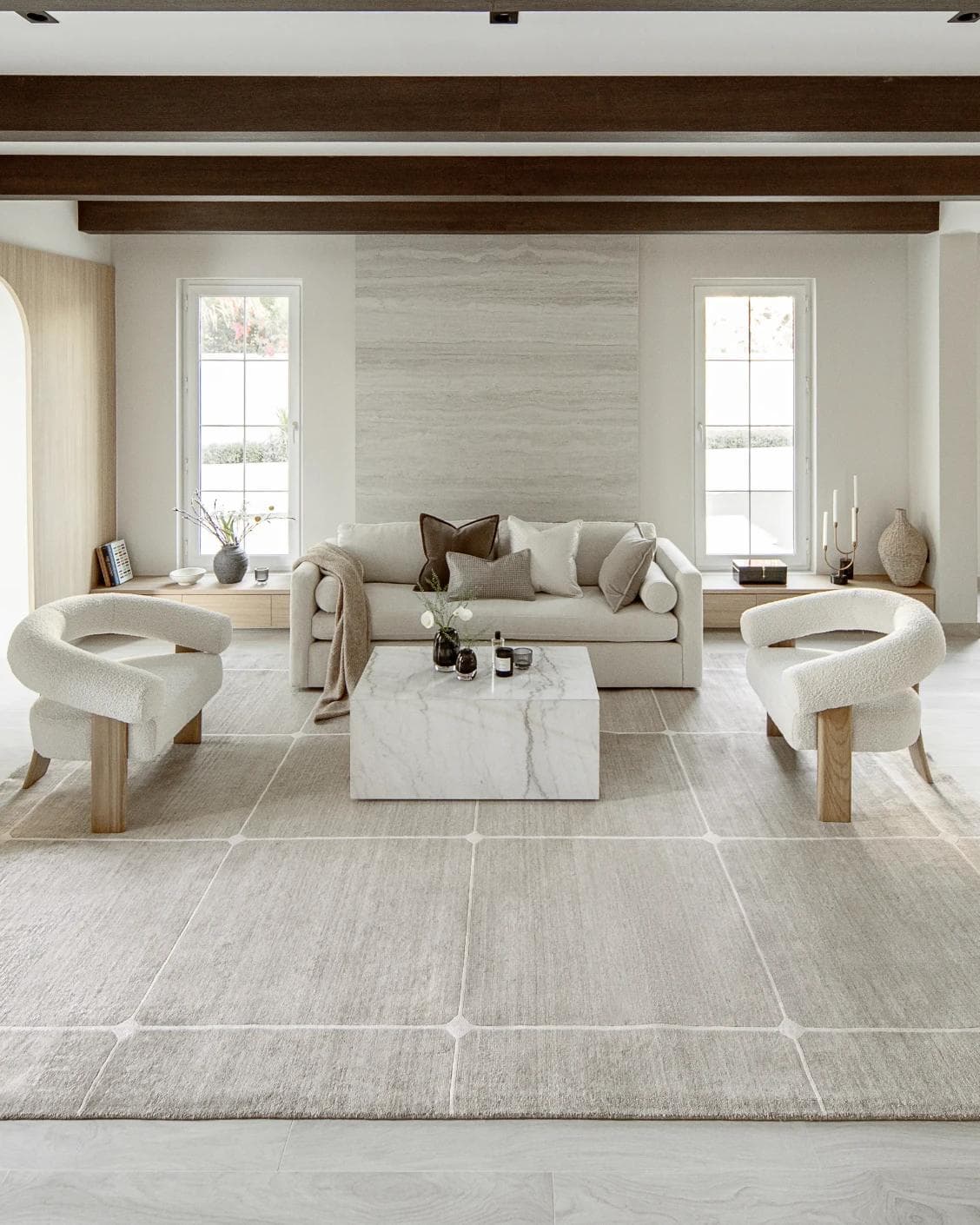 Justin Dune Runners carpet in grey, shown in a lifestyle front view as image 5