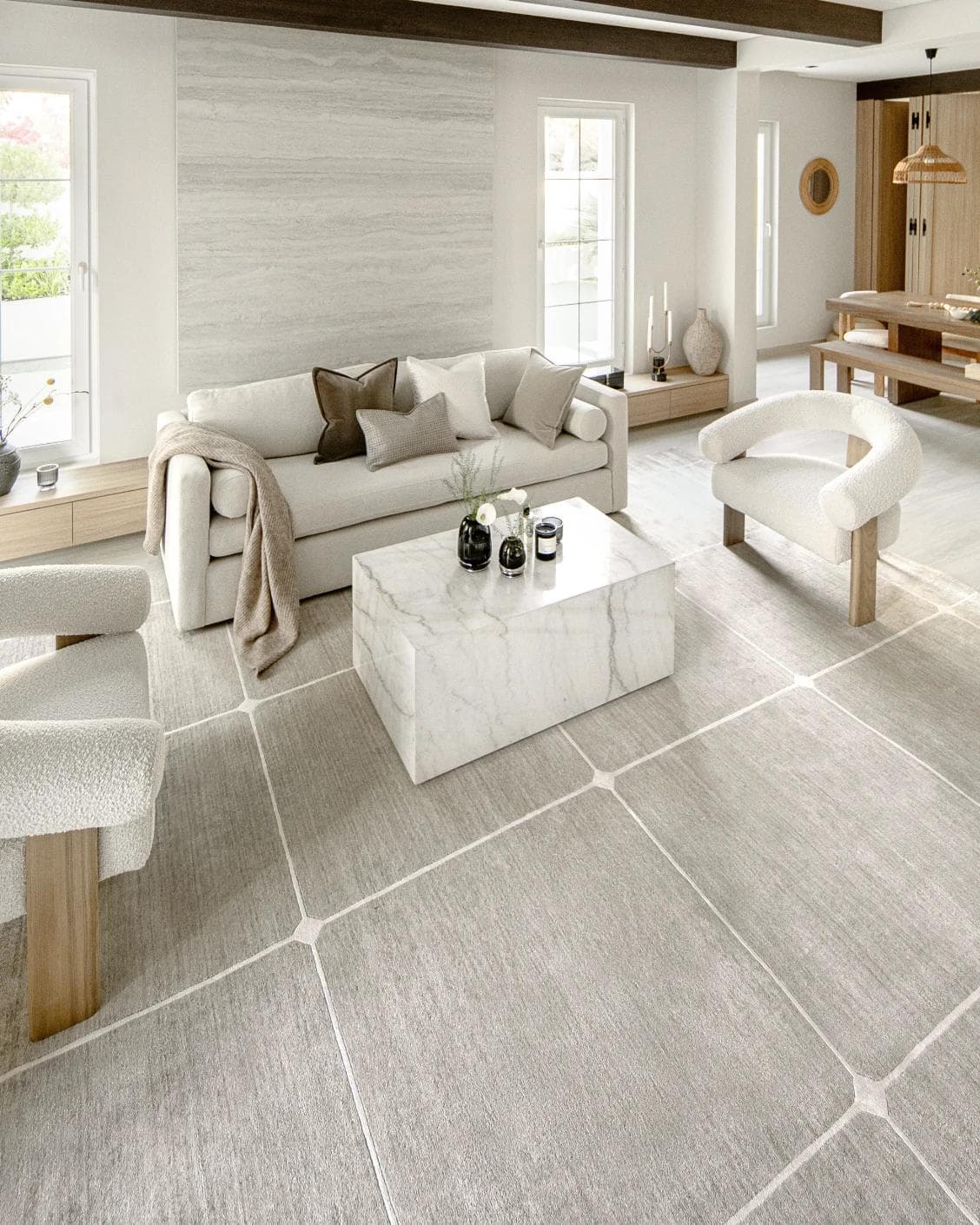 Justin Dune Runners carpet in grey, shown in a lifestyle left view as image 7