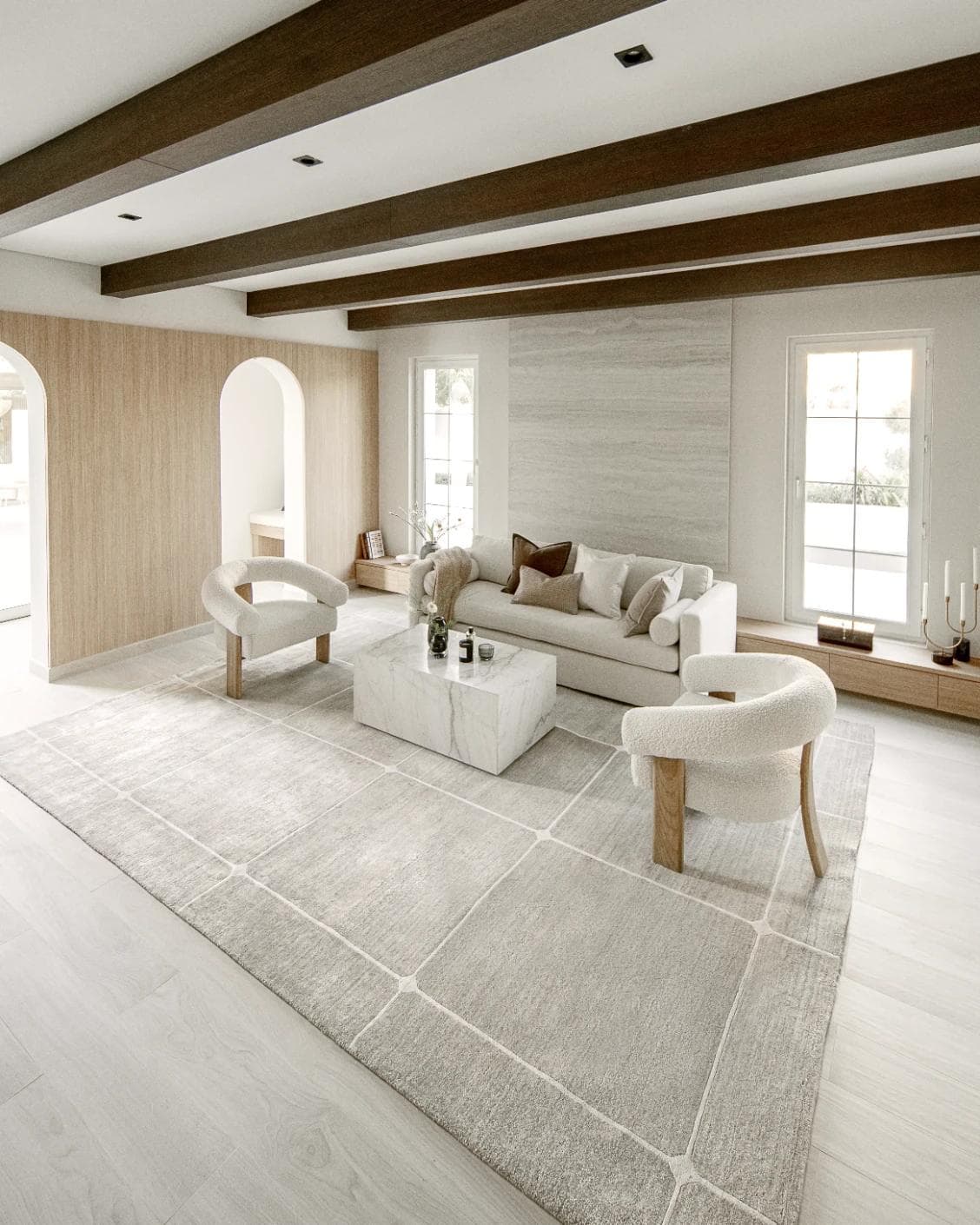 Justin Dune Runners carpet in grey, shown in a lifestyle right view as image 8
