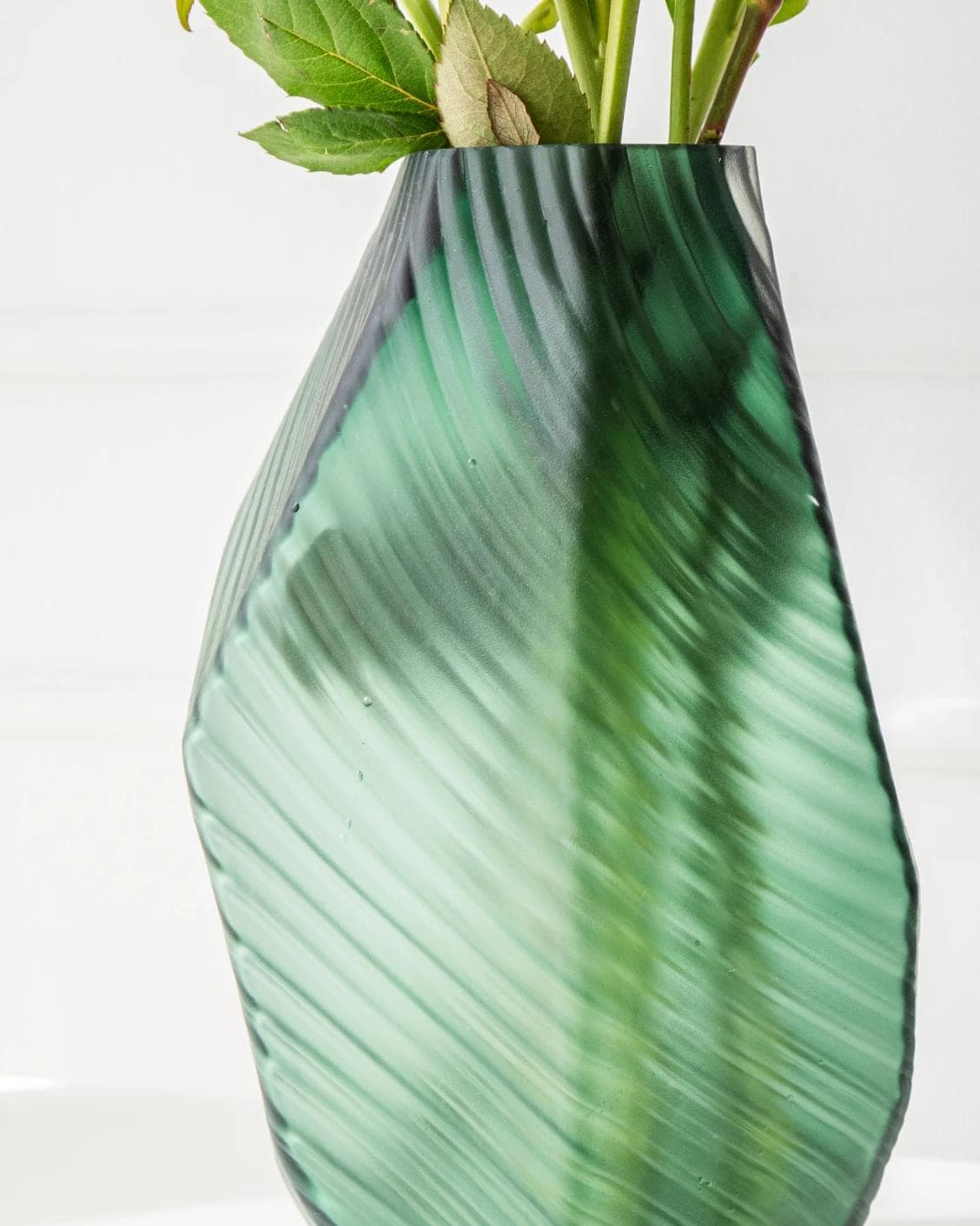 Keira Storms II vases in green, shown in a product close-up as image 5