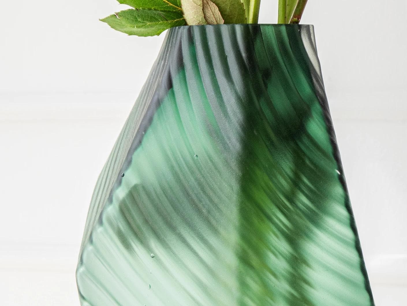Keira Storms II vases in green, shown in a product close-up as image 5