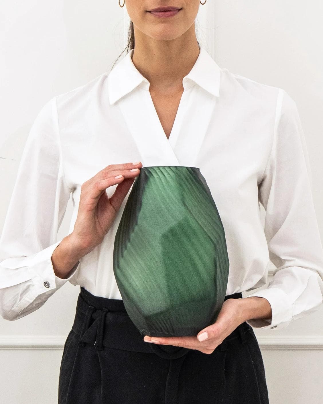Keira Storms II vases in green, shown in a product front view as image 6