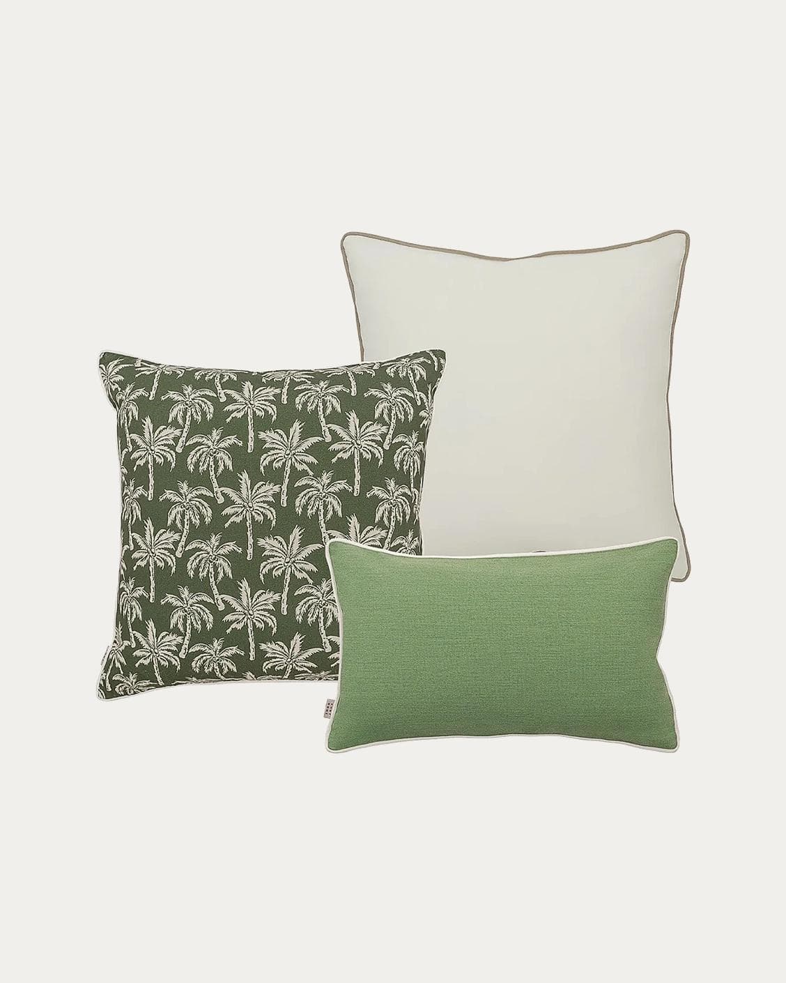 Keyla Bundle outdoor bundles in green and ivory, shown in a product as image 1