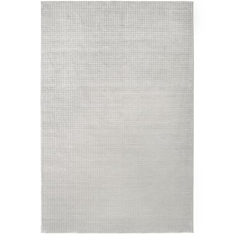 Laino Alba carpets in ivory and grey, shown in a product top view as image 1