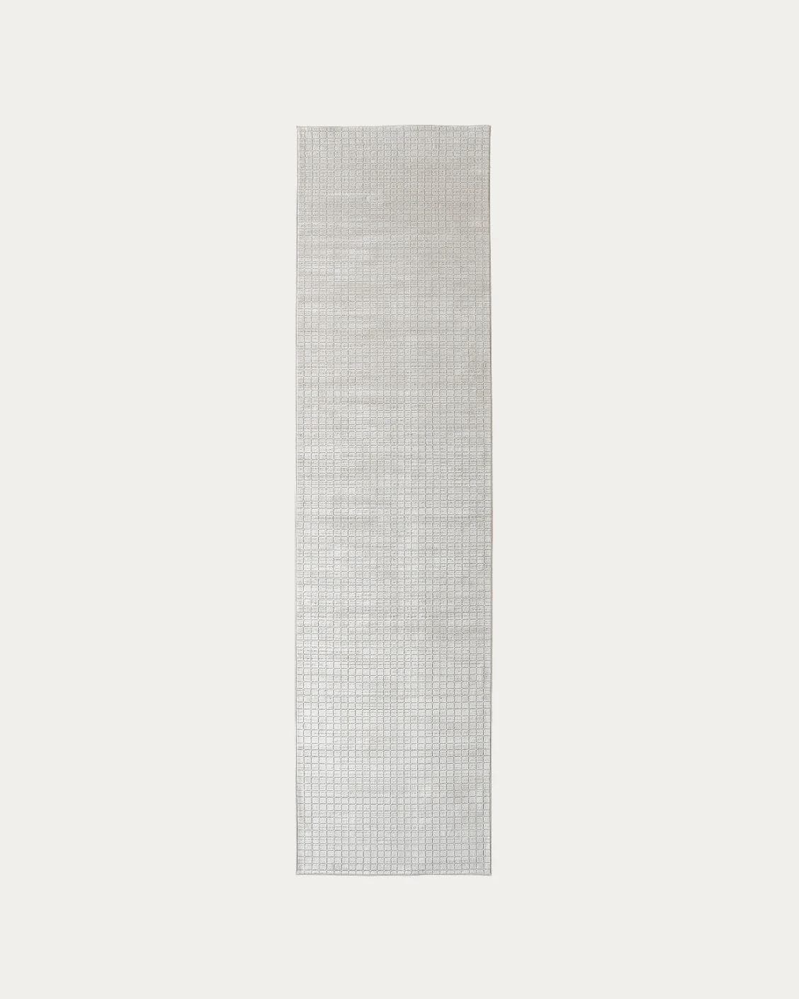 Laino Alba carpets in ivory and grey, shown in a product top view as image 1