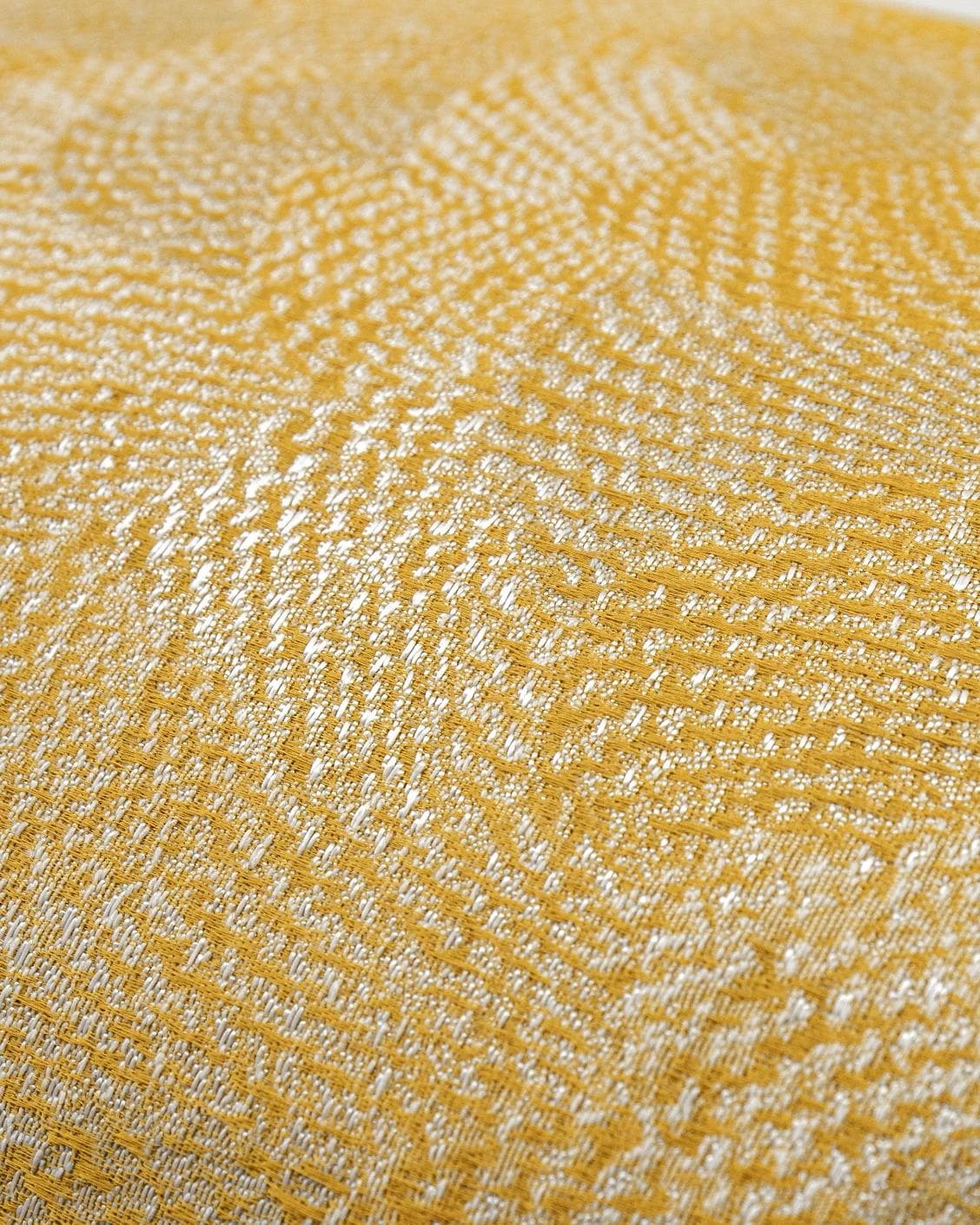Leah Klimt cushion in yellow, shown in a product close-up as image 6