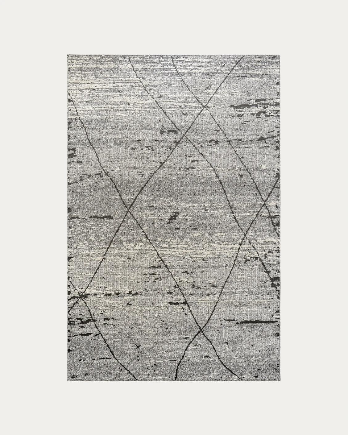 Leila Ashton carpets in charcoal, shown in a product top view as image 1