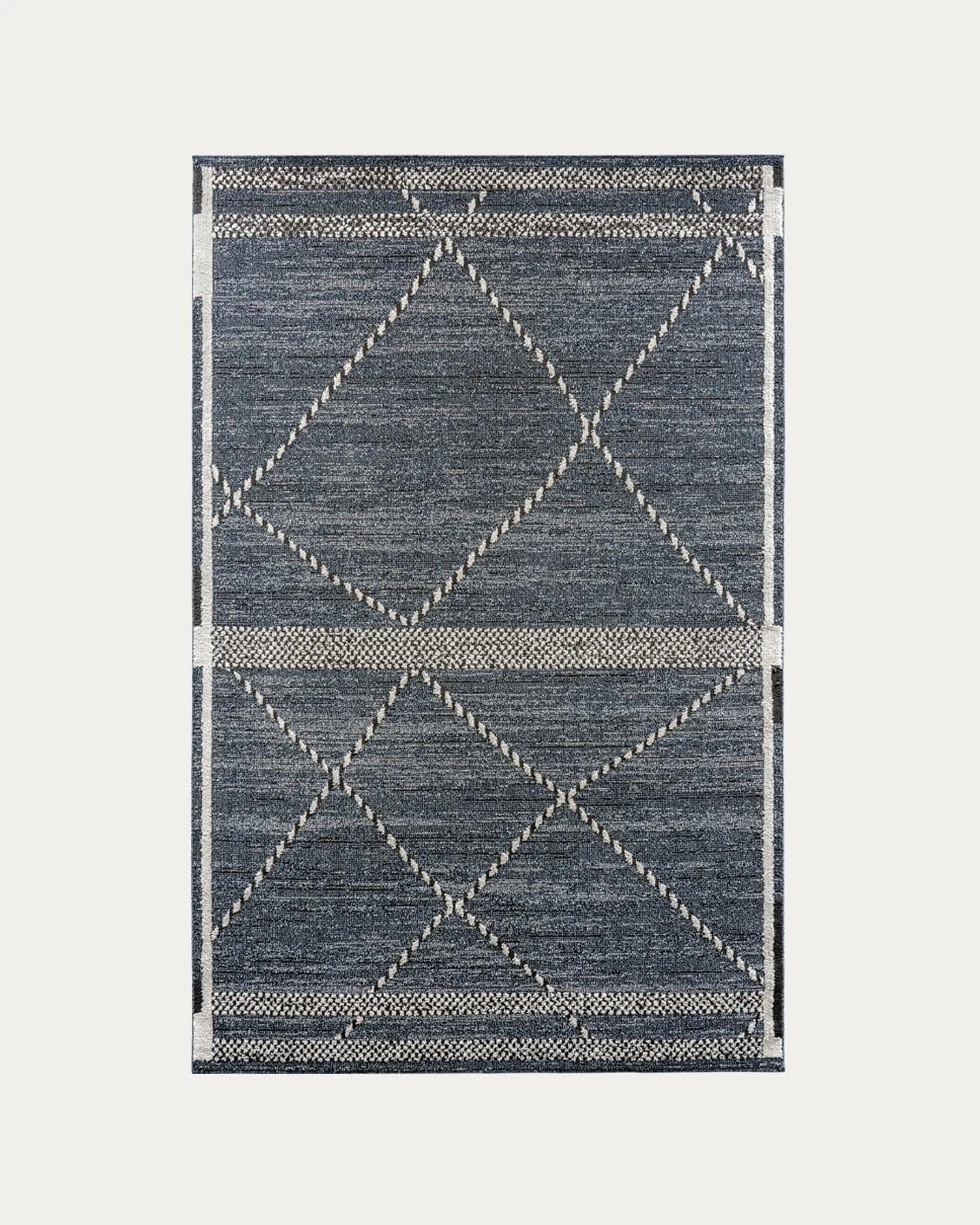 Leila Sky carpets in blue, shown in a product top view as image 1
