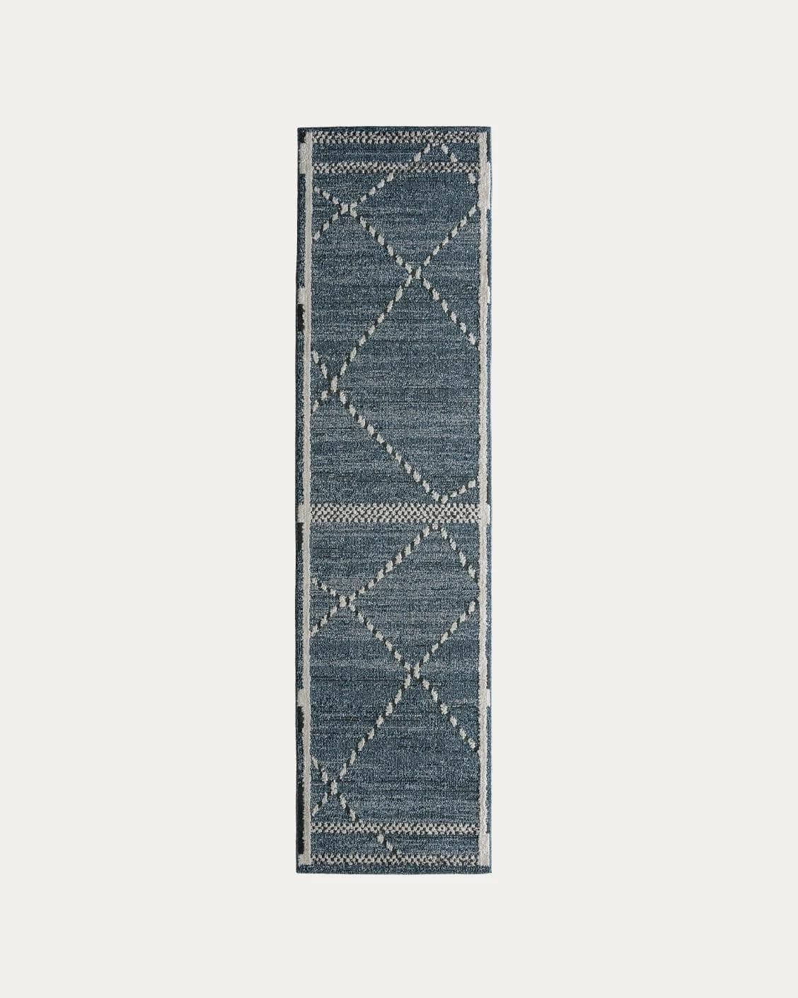 Leila Sky carpets in blue, shown in a product top view as image 1
