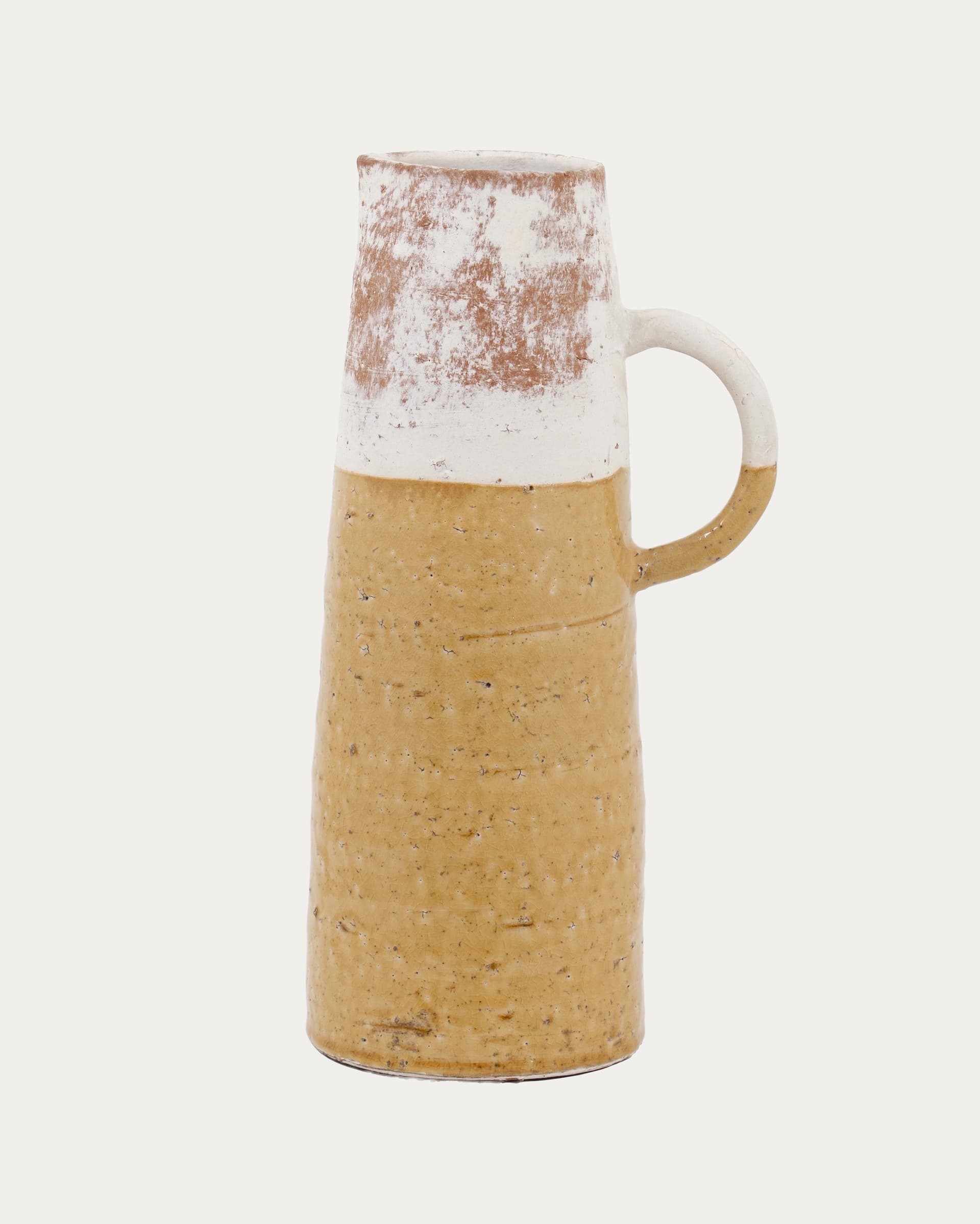 Leva Terra vases in white and beige, shown in a product front view as image 1