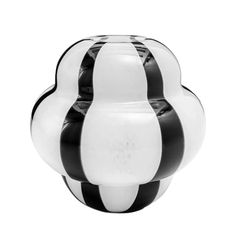 Linea Storms vases in black and ivory, shown in a product front view as image 1