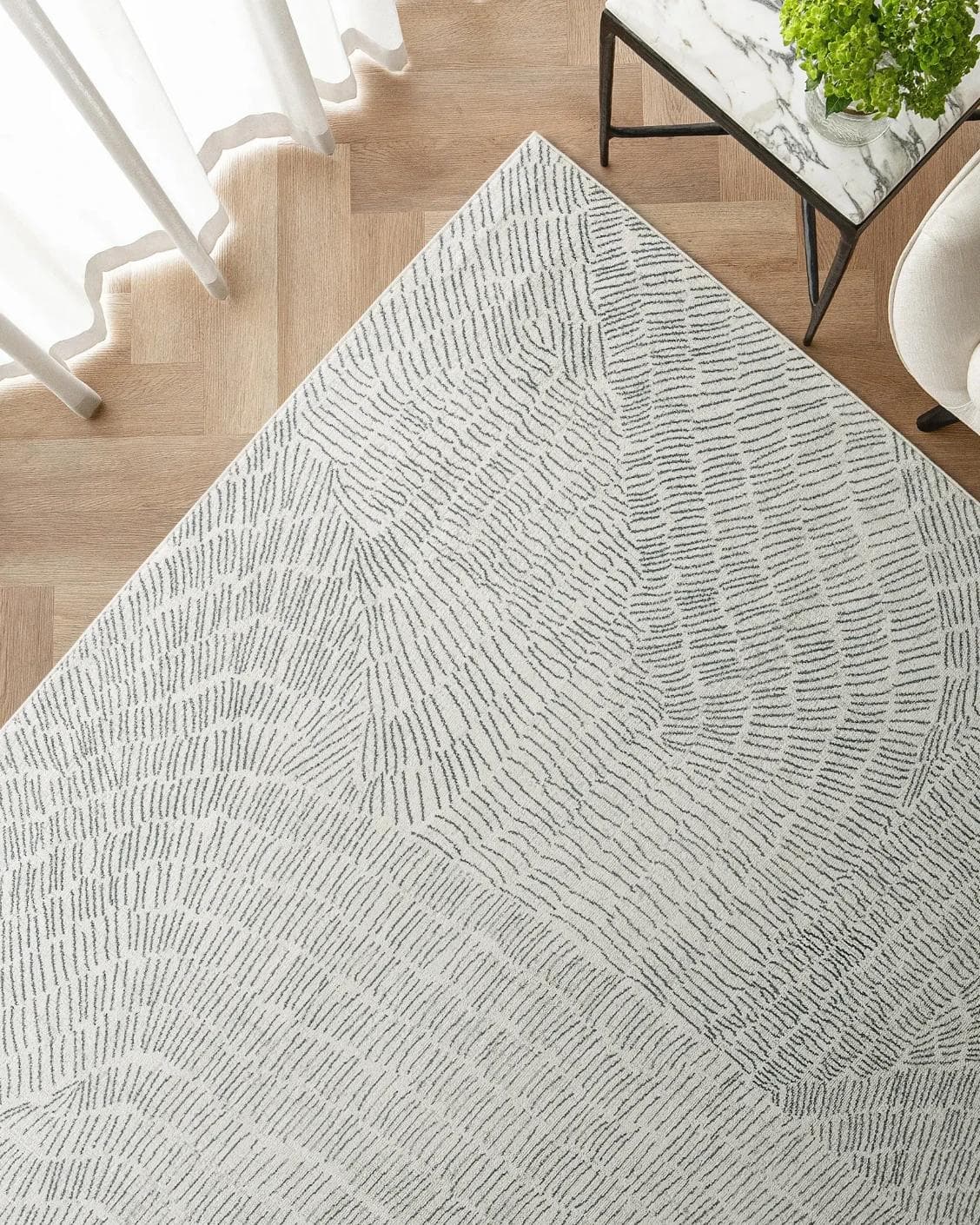 Link Fume carpet in grey, shown in a product top view as image 2