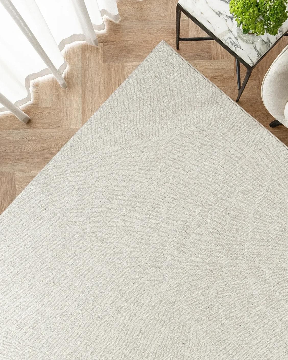 Link Sandy carpet in beige, shown in a product top view as image 2