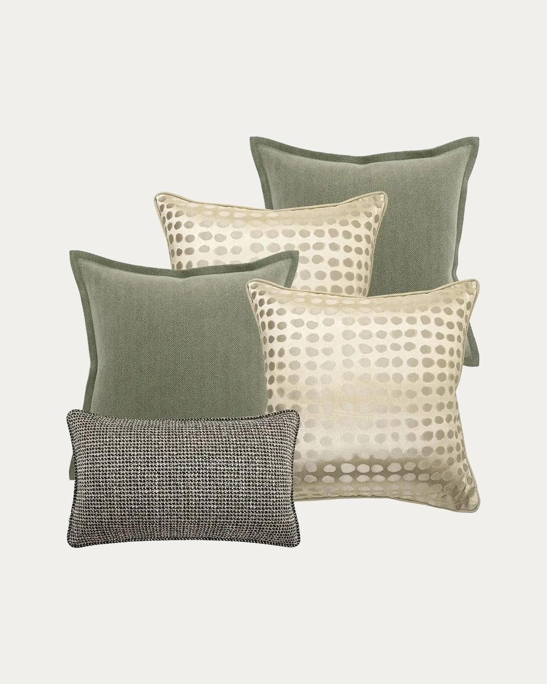 Lirika Bundle bundle - indoor in black, green, beige and gold, shown in a product front view as image 1