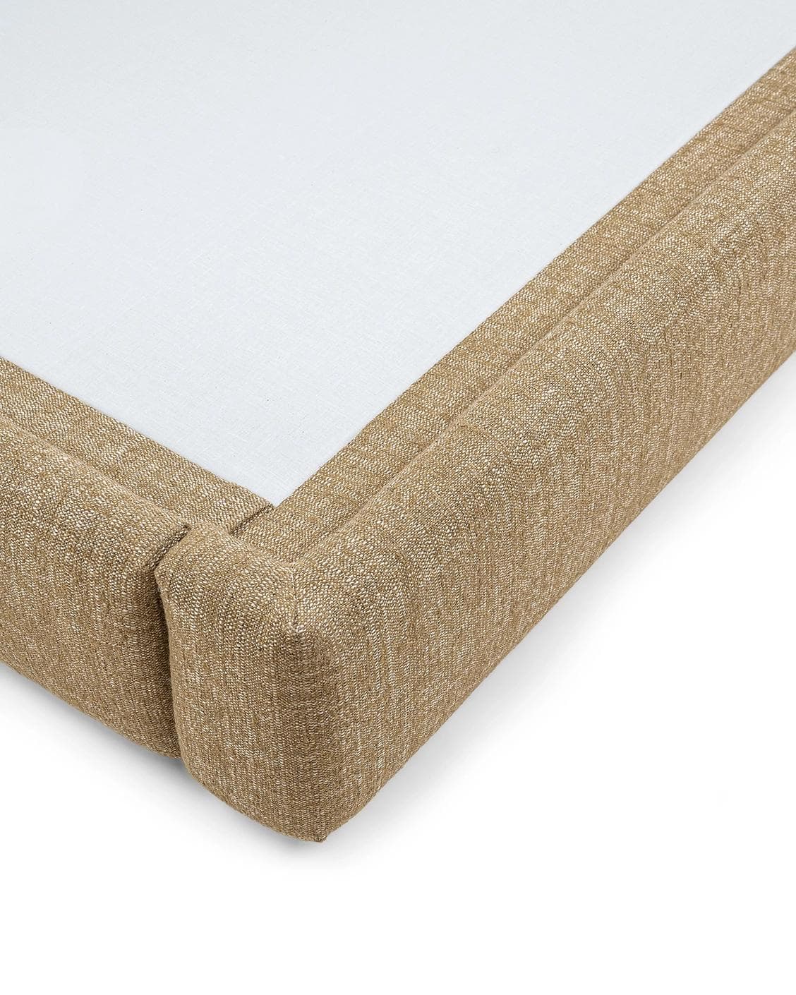 Livia Ochre Brown bed frame in ochre brown, shown in a product close-up top view as image 10