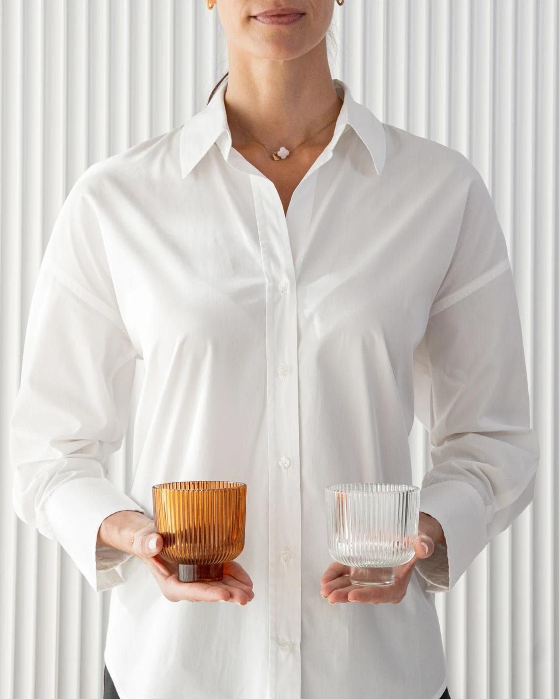 Loucille Storms candle holders in grey, shown in a product front view as image 10