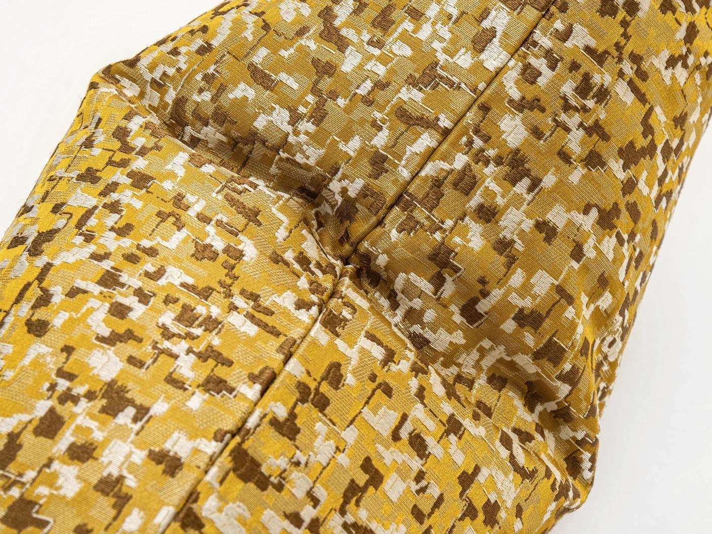 Marigold Klimt cushion in gold and yellow, shown in a product close-up as image 7