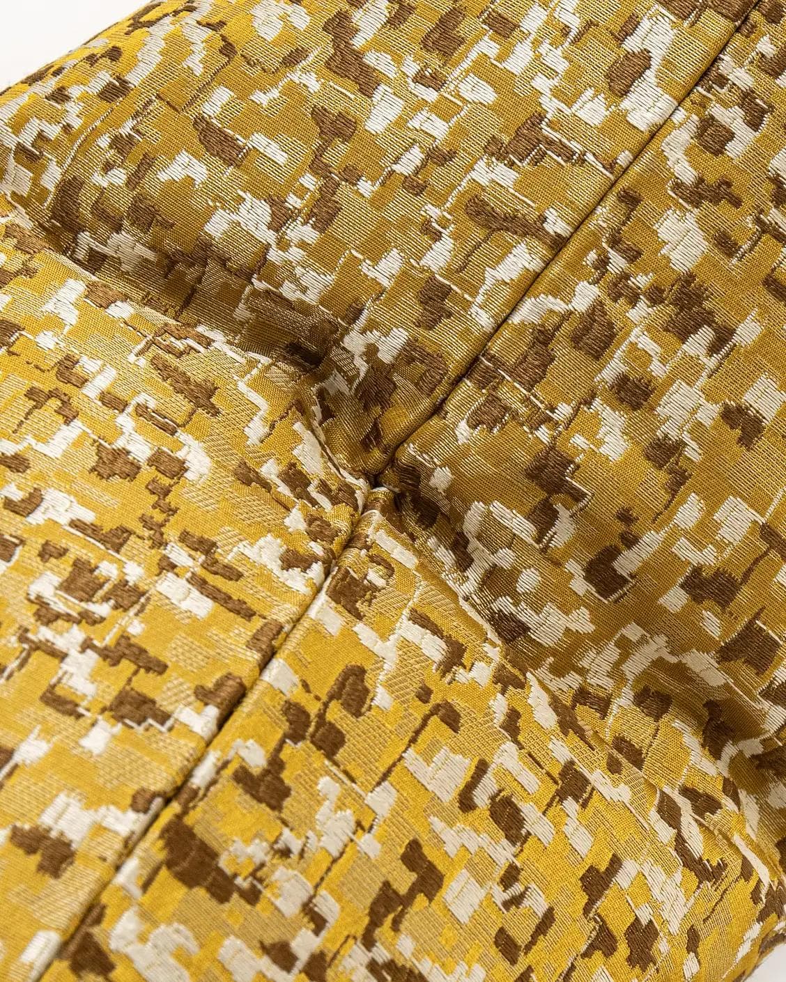 Marigold Klimt cushion in gold and yellow, shown in a product close-up as image 7