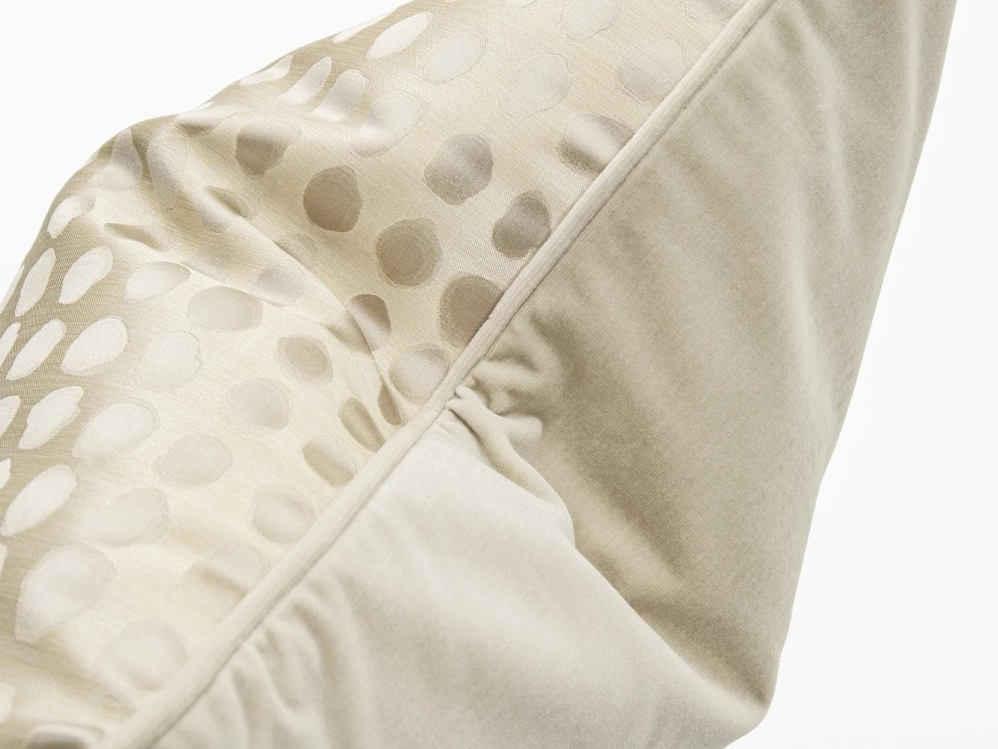 Marissa Bianca cushion in beige and silver, shown in a product top view as image 8