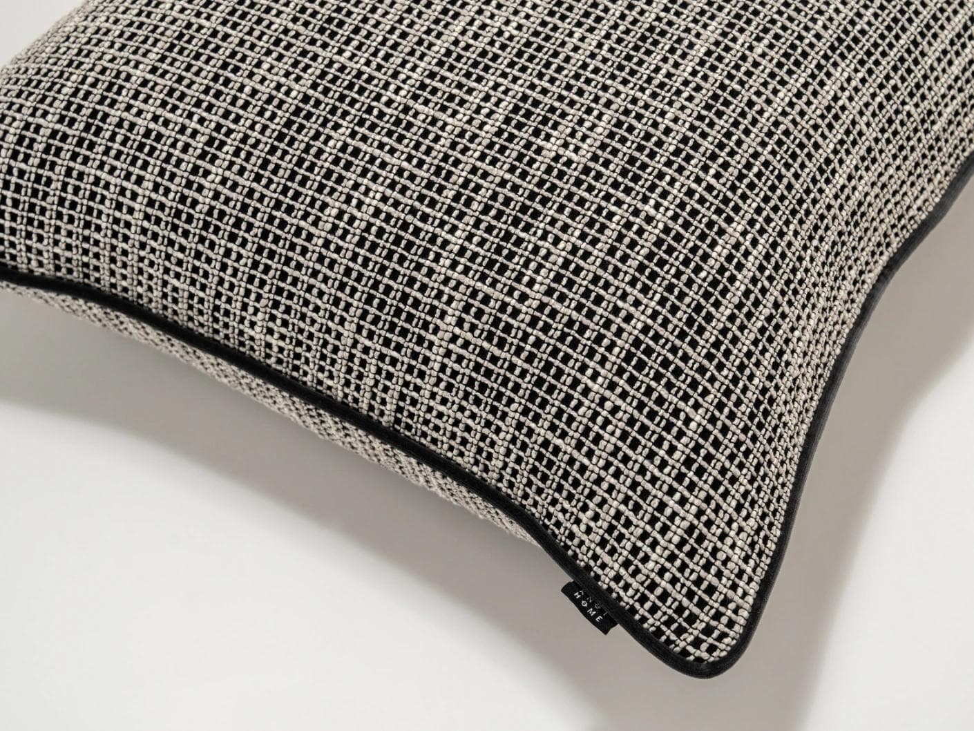 Marlee Steele cushion in black, shown in a product top view as image 7