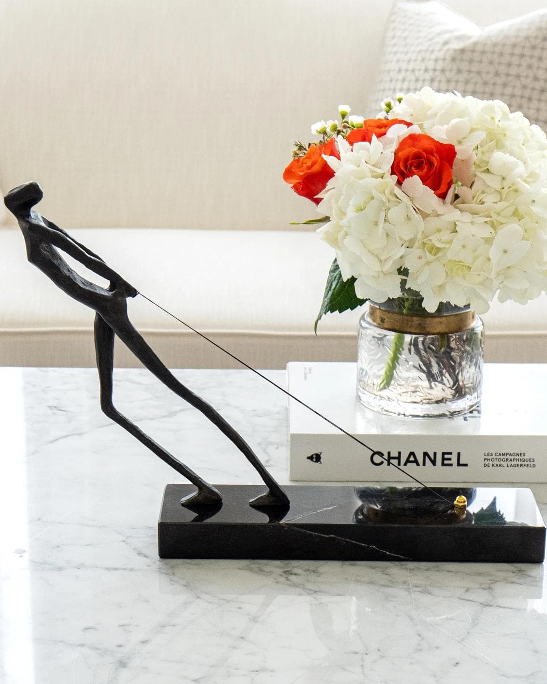 Maximo Rodin statues and sculptures in black, shown in a lifestyle front view as image 5