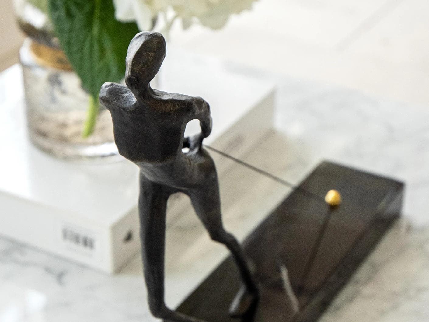 Maximo Rodin statues and sculptures in black, shown in a lifestyle top view as image 6