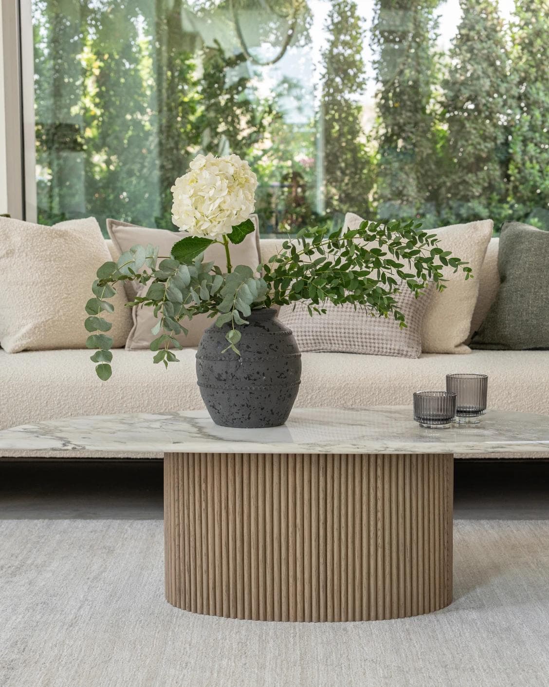 Maxwell Arneson vases in grey, shown in a lifestyle front view as image 5