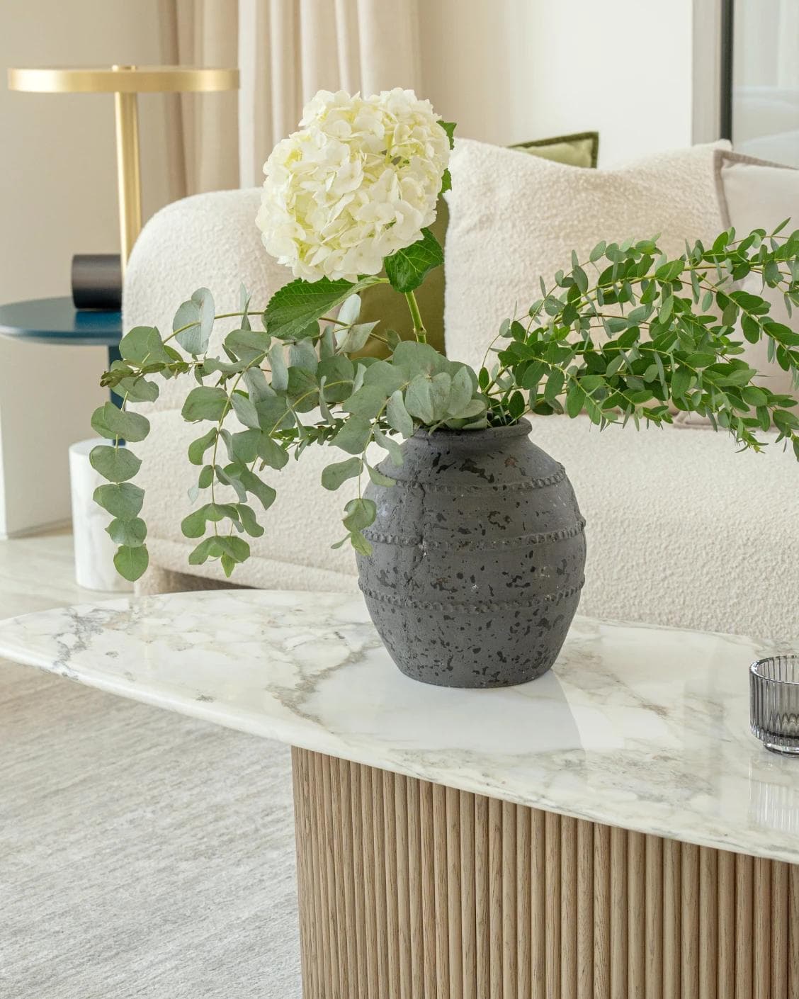 Maxwell Arneson vases in grey, shown in a lifestyle right view as image 6
