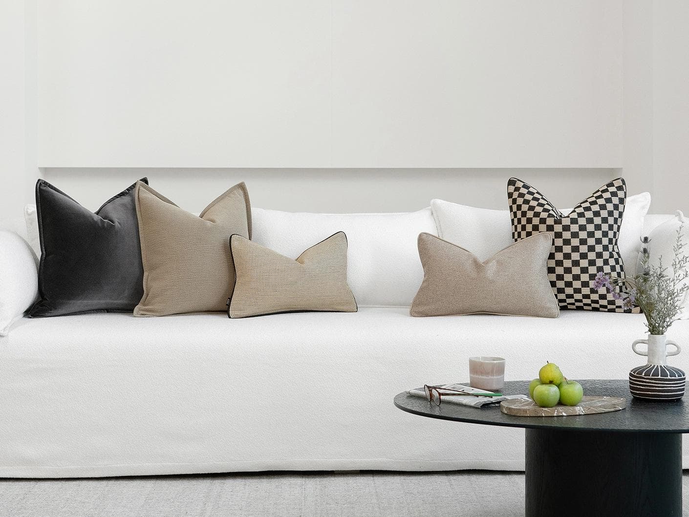 Mayumi Bundle cushion, shown in a lifestyle front view as image 4