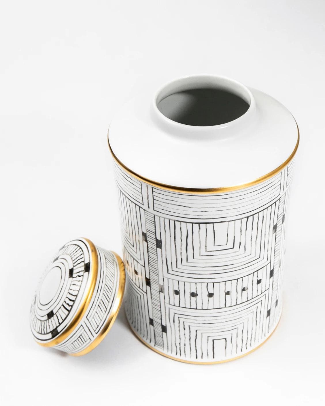 Maze Arneson II canisters in black and white, shown in a product top view as image 10