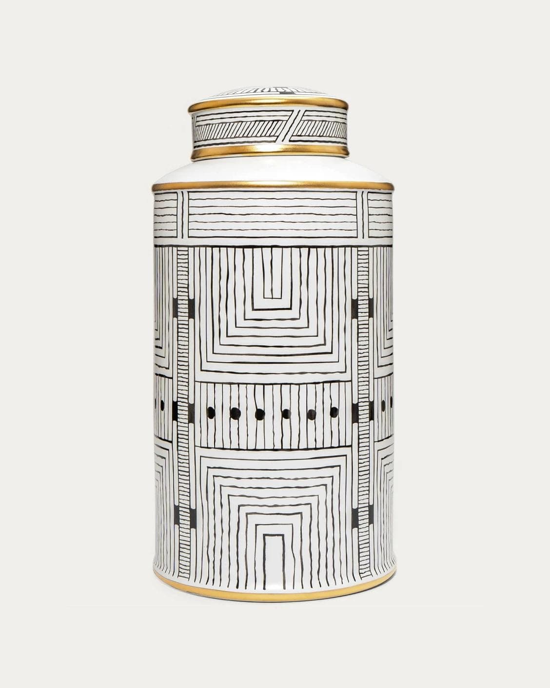 Maze Arneson II canisters in black and white, shown in a product front view as image 1