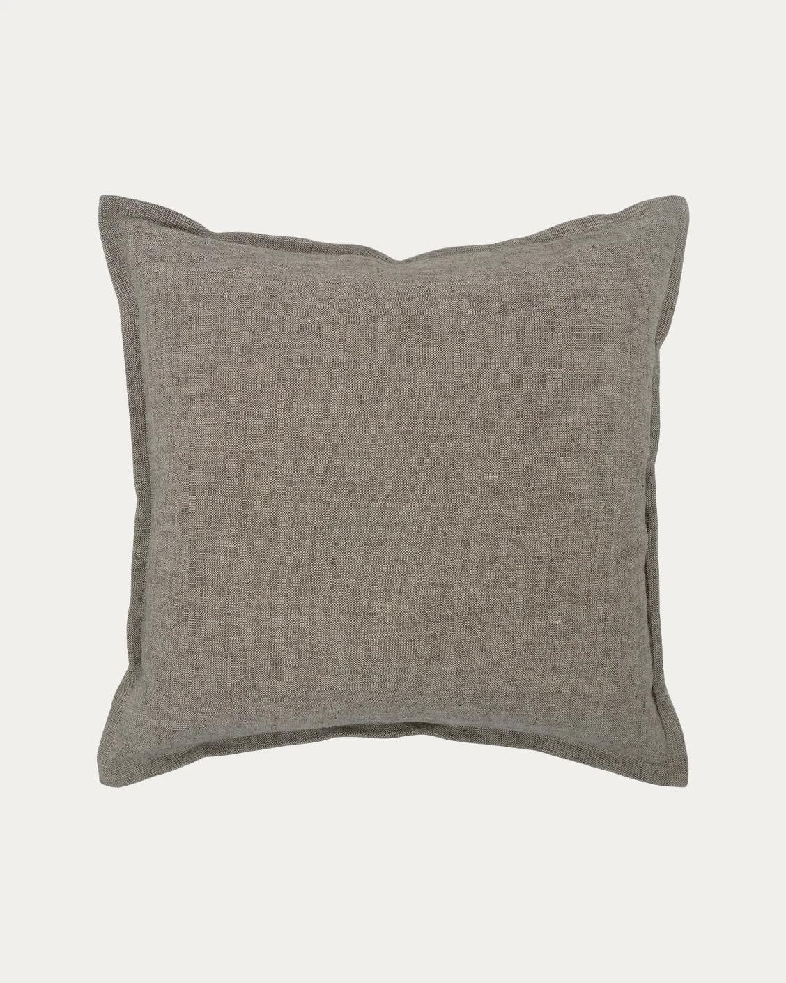 Mel Smoke single - indoor in linen, grey and charcoal, shown in a product front view as image 1