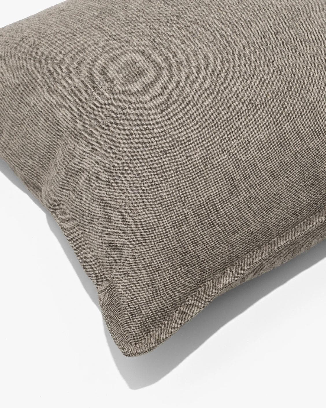 Mel Smoke cushion in linen, grey and charcoal, shown in a product top view as image 9