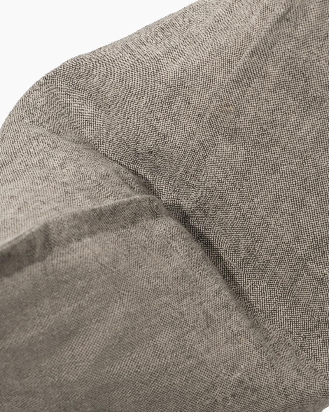 Mel Smoke cushion in linen, grey and charcoal, shown in a product top view as image 10