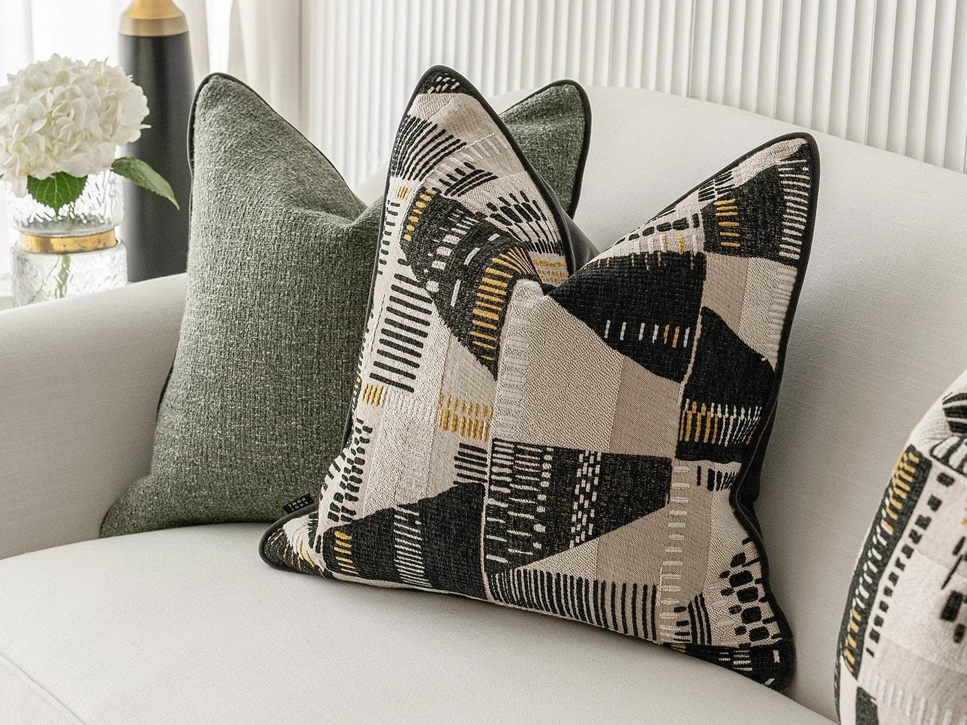 Melaina Bundle bundle - indoor in green, black and beige, shown in a lifestyle right view as image 1